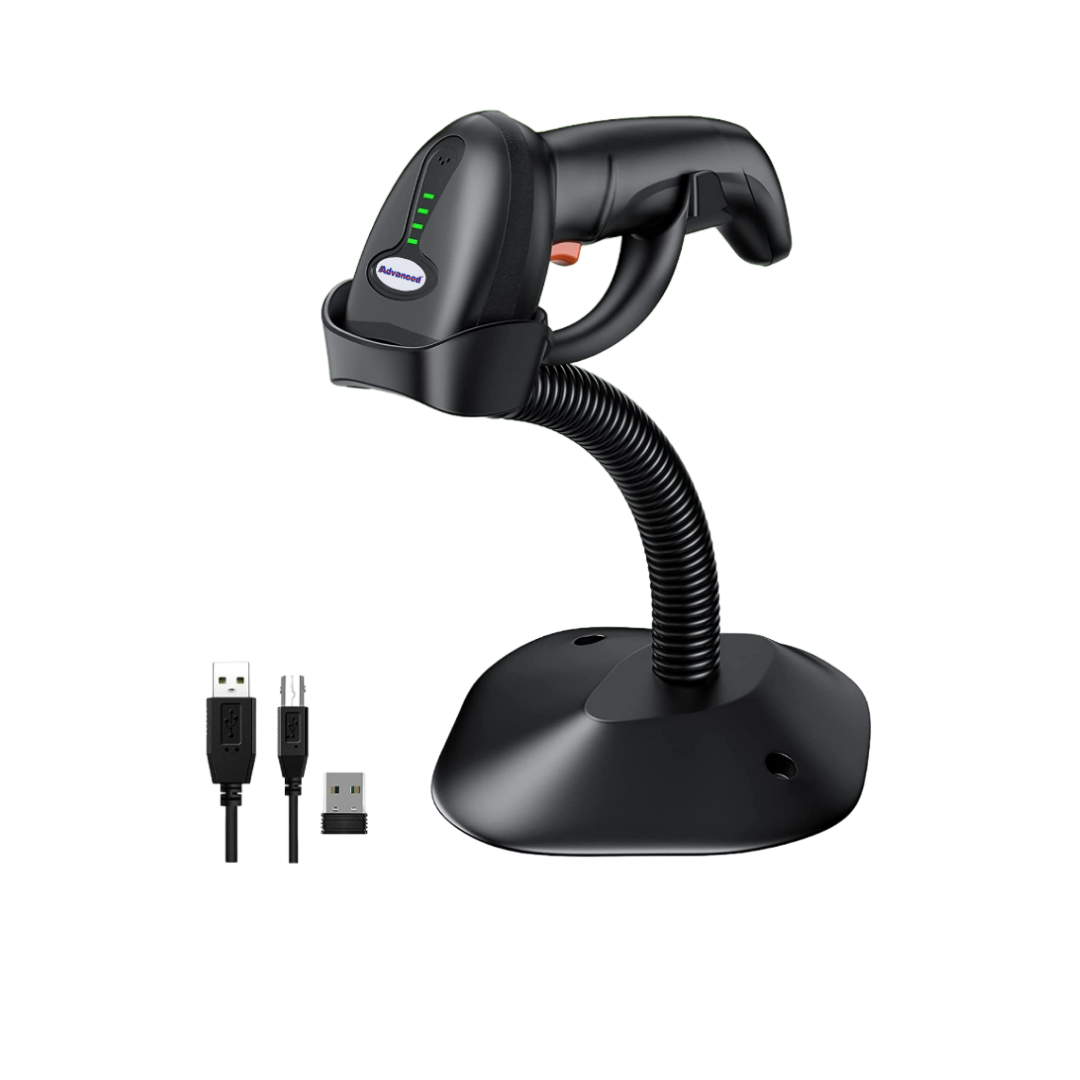 Lector de código de barras inalámbrico LI-116W escáner manual para puntos de venta.
